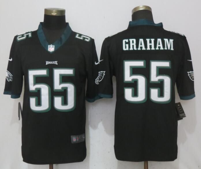 Men Philadelphia Eagles #55 Graham Black Vapor Untouchable New Nike Limited NFL Jerseys